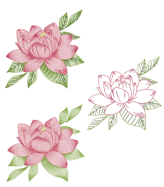 Matriz de Bordado Kit Flor de Lotus